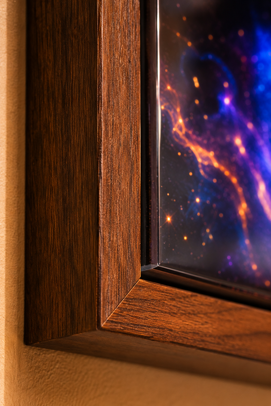 Cosmic Ganesha Universe Within - Premium Acrylic Wall Art Frame, Remover of Obstacles for Pooja & Living Room
